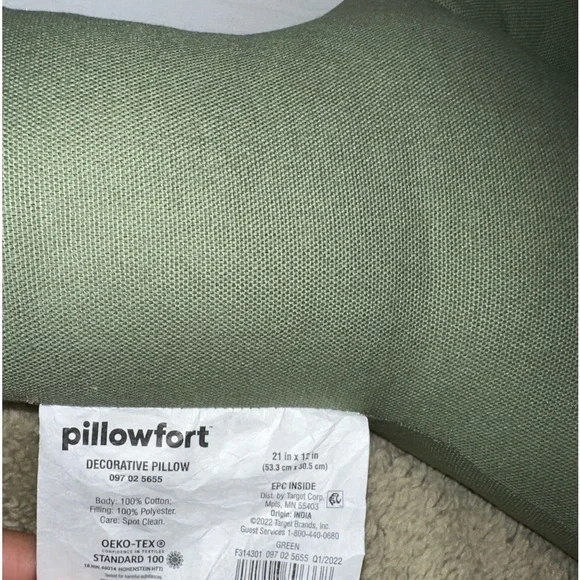 Pillowfort Green Cactus Yellow Flower Figural Decorative Plush Throw Pillow - Picture 3 of 3